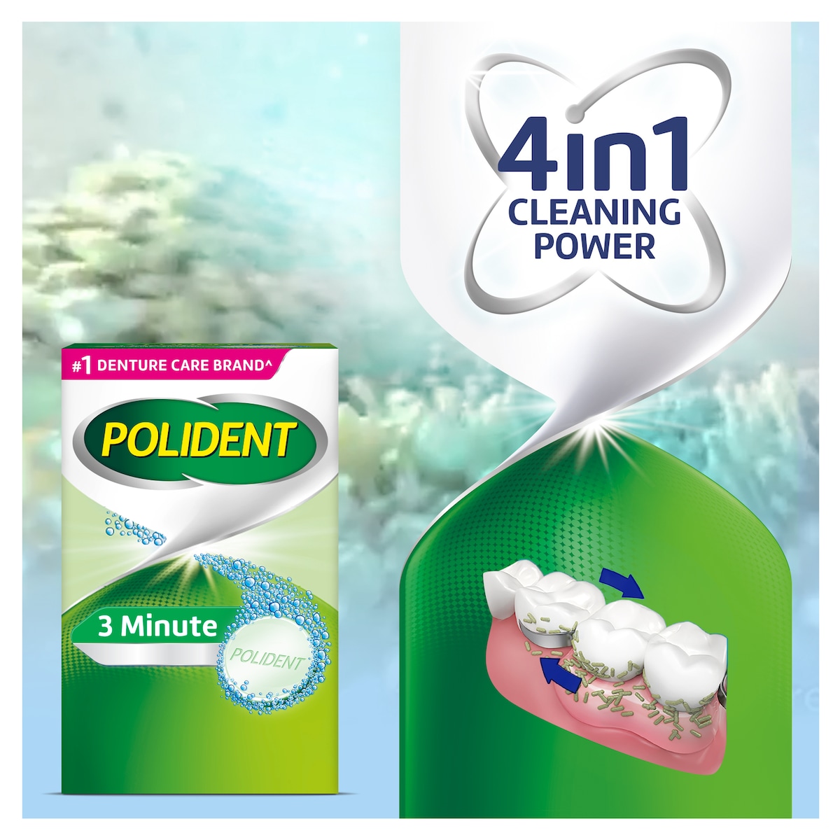 Polident 3 Minute Daily Cleanser For Dentures 36 Tablets