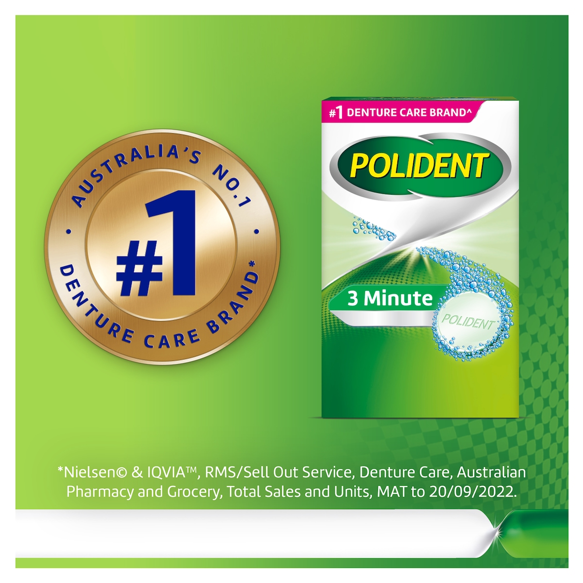 Polident 3 Minute Daily Cleanser For Dentures 36 Tablets