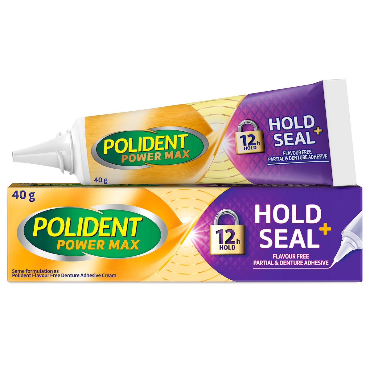 Polident Power Max Hold+Seal Denture Adhesive Cream 40G
