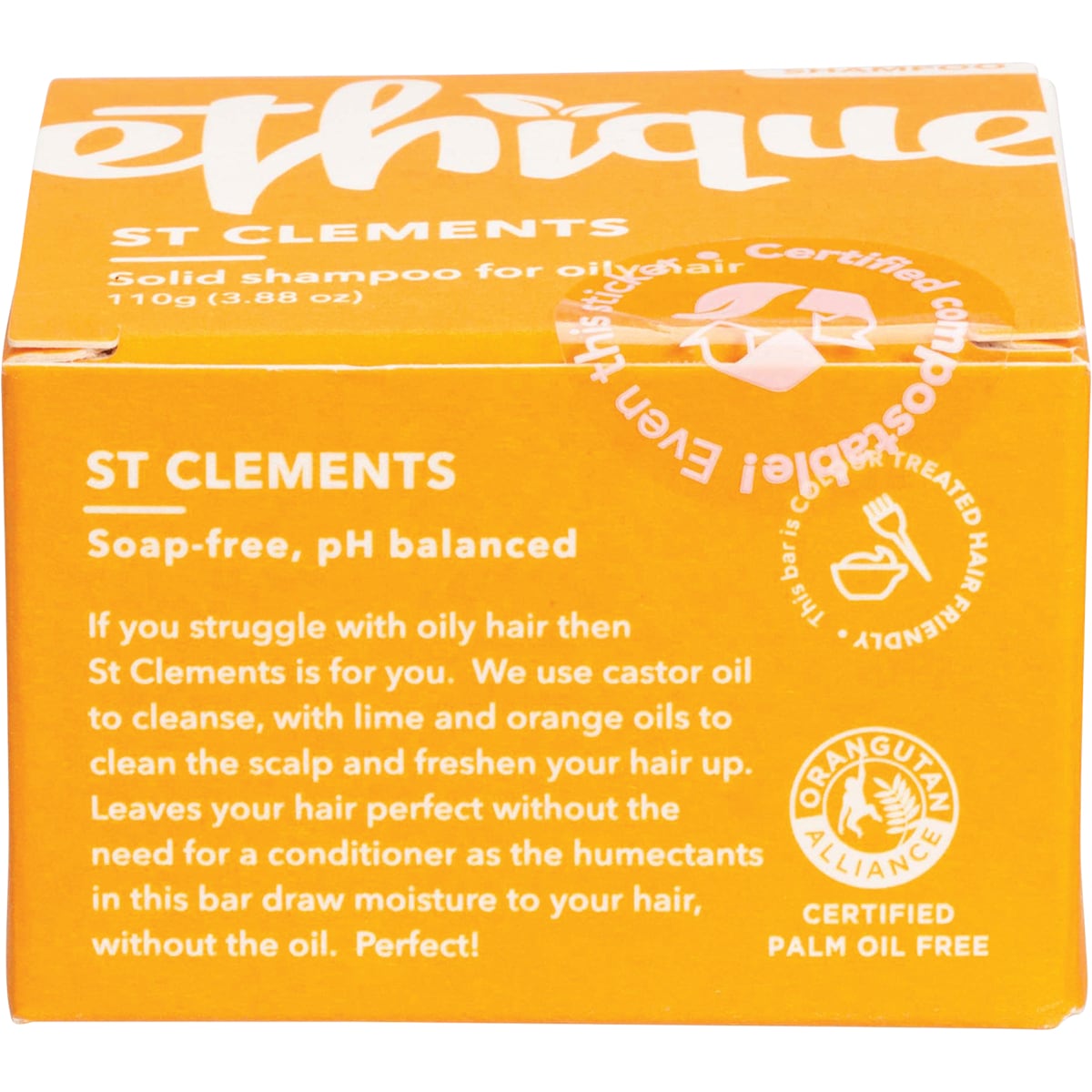 Ethique Solid Shampoo Bar St Clements Oily Hair 110G