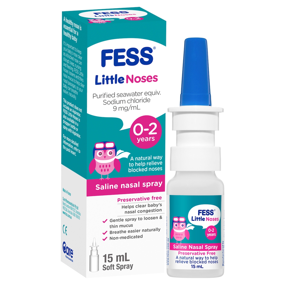 Fess Little Noses Saline Nasal Spray 15Ml