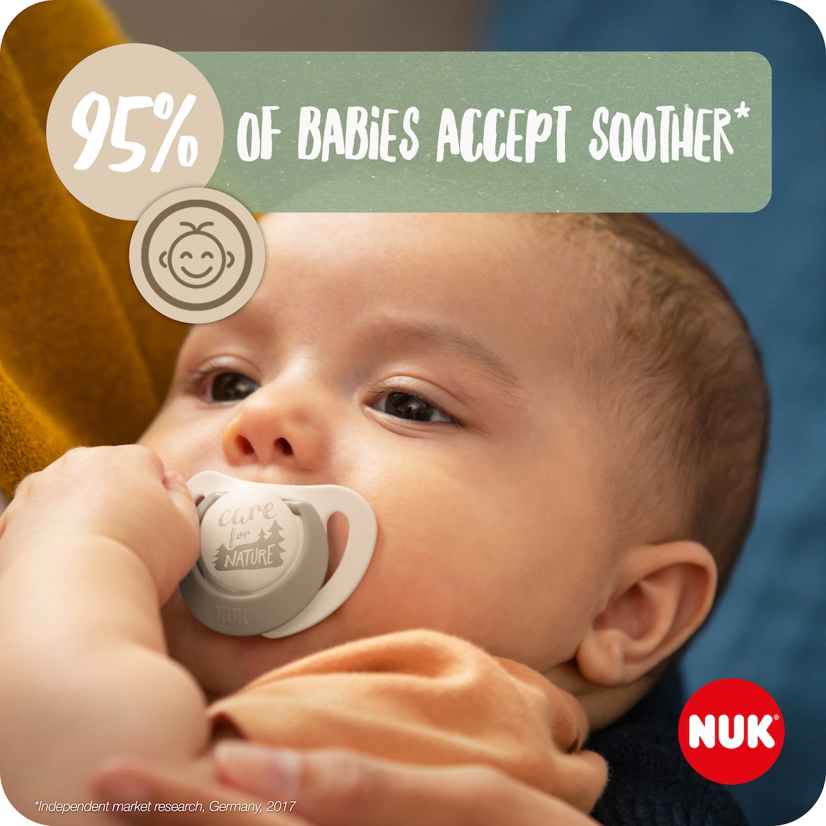 Nuk For Nature Silicone Soother 0-6 Months 2 Pk