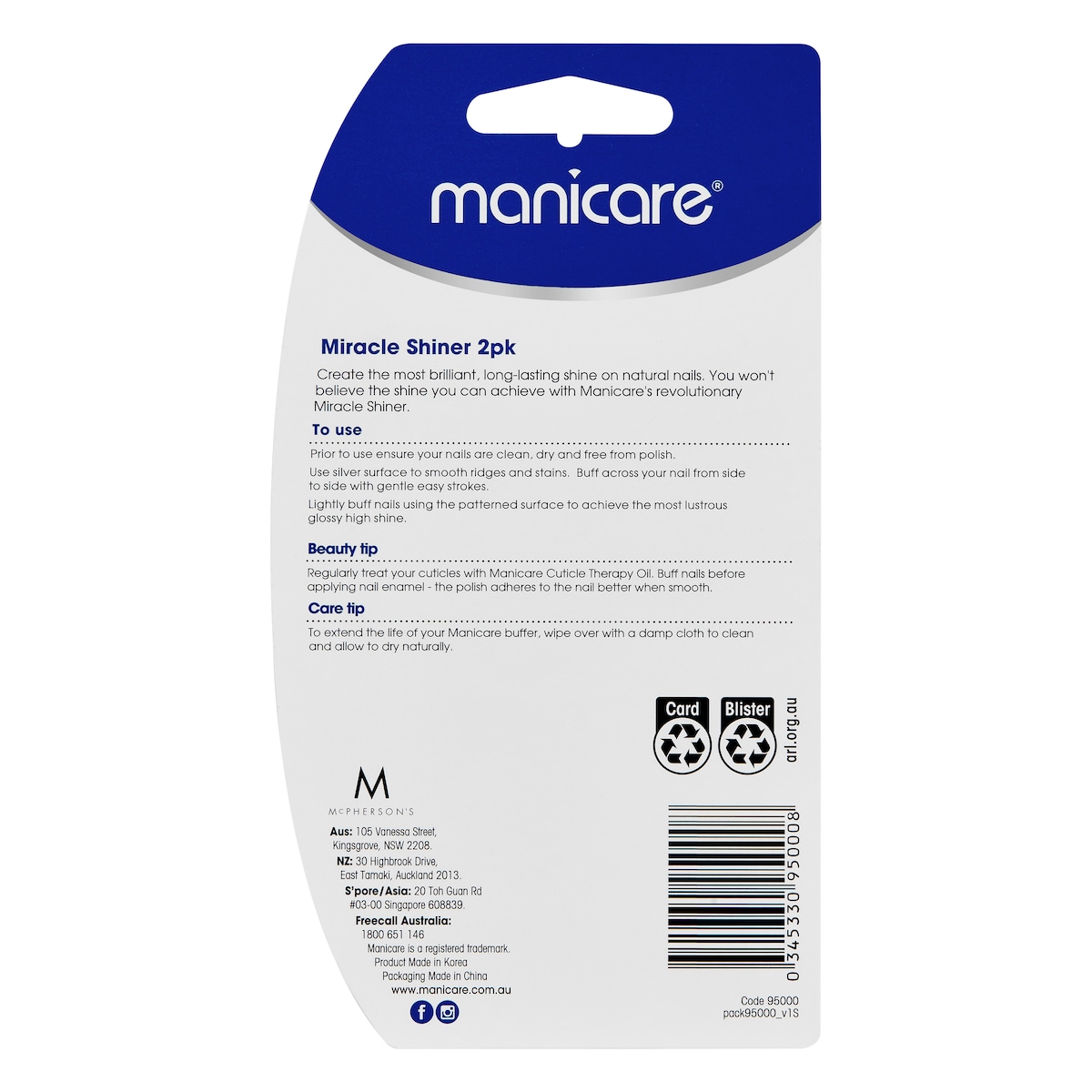 Manicare Miracle Shiner 2 Pack