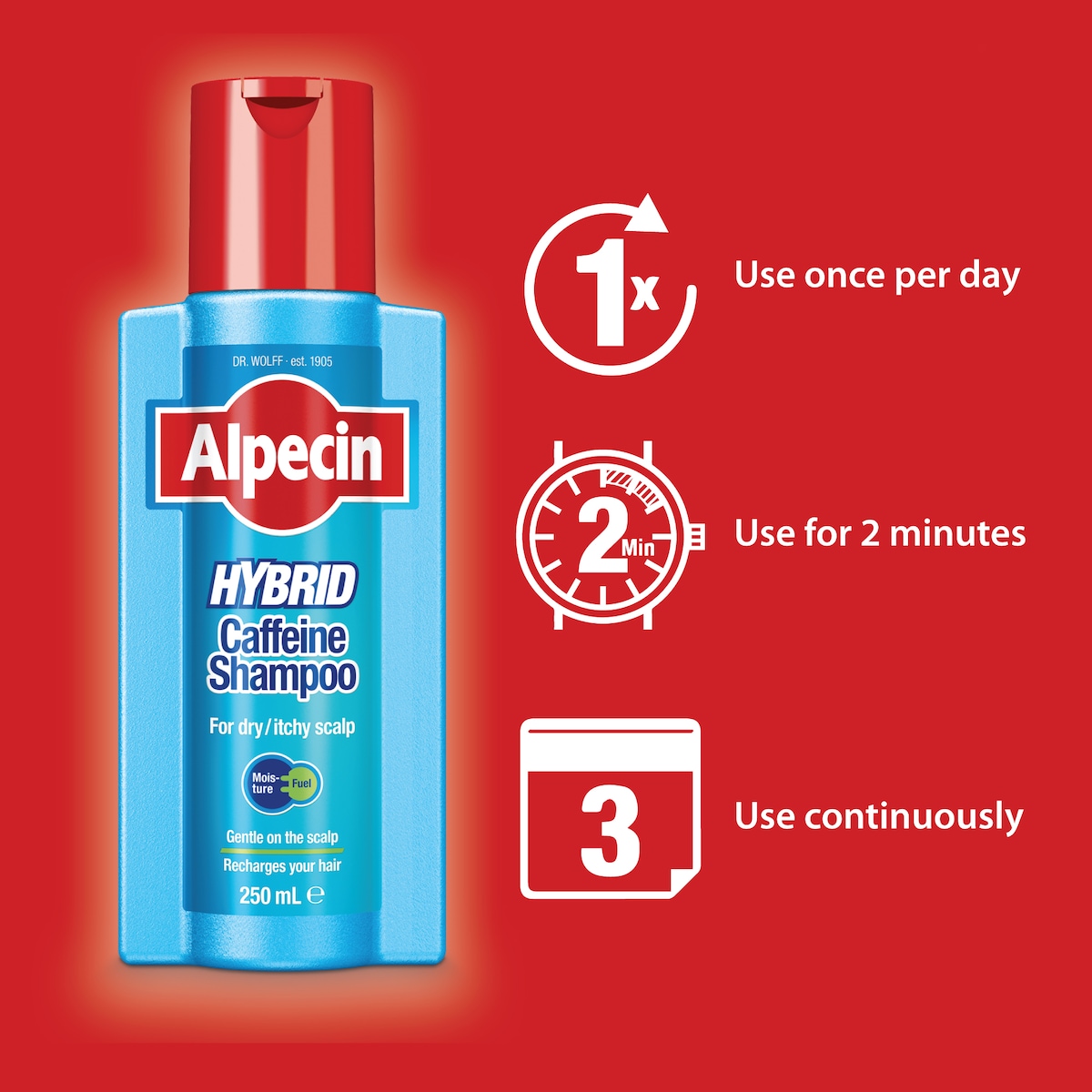 Alpecin Hybrid Caffeine Shampoo 250Ml