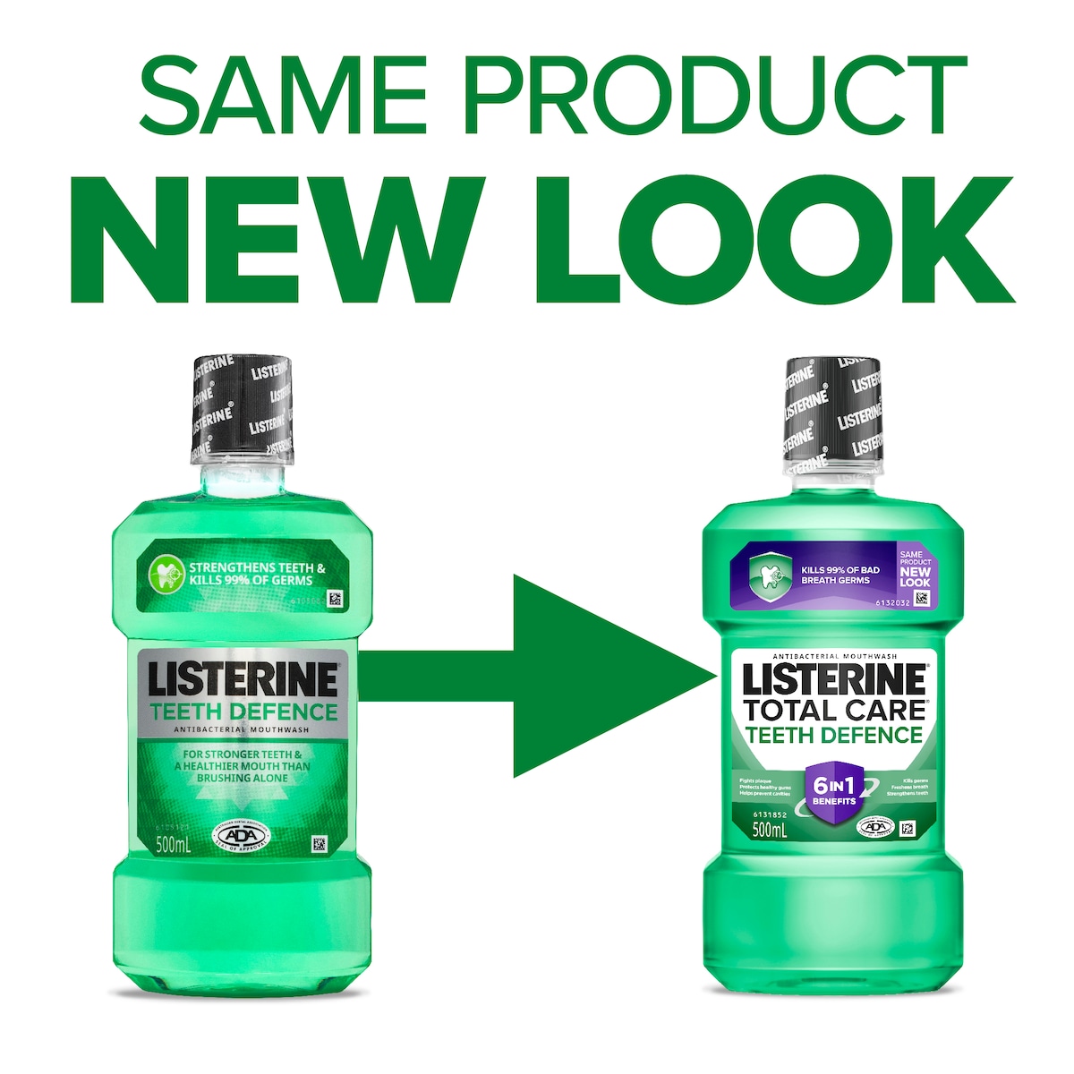 Listerine Teeth Defence Antibacterial Mouthwash 250Ml