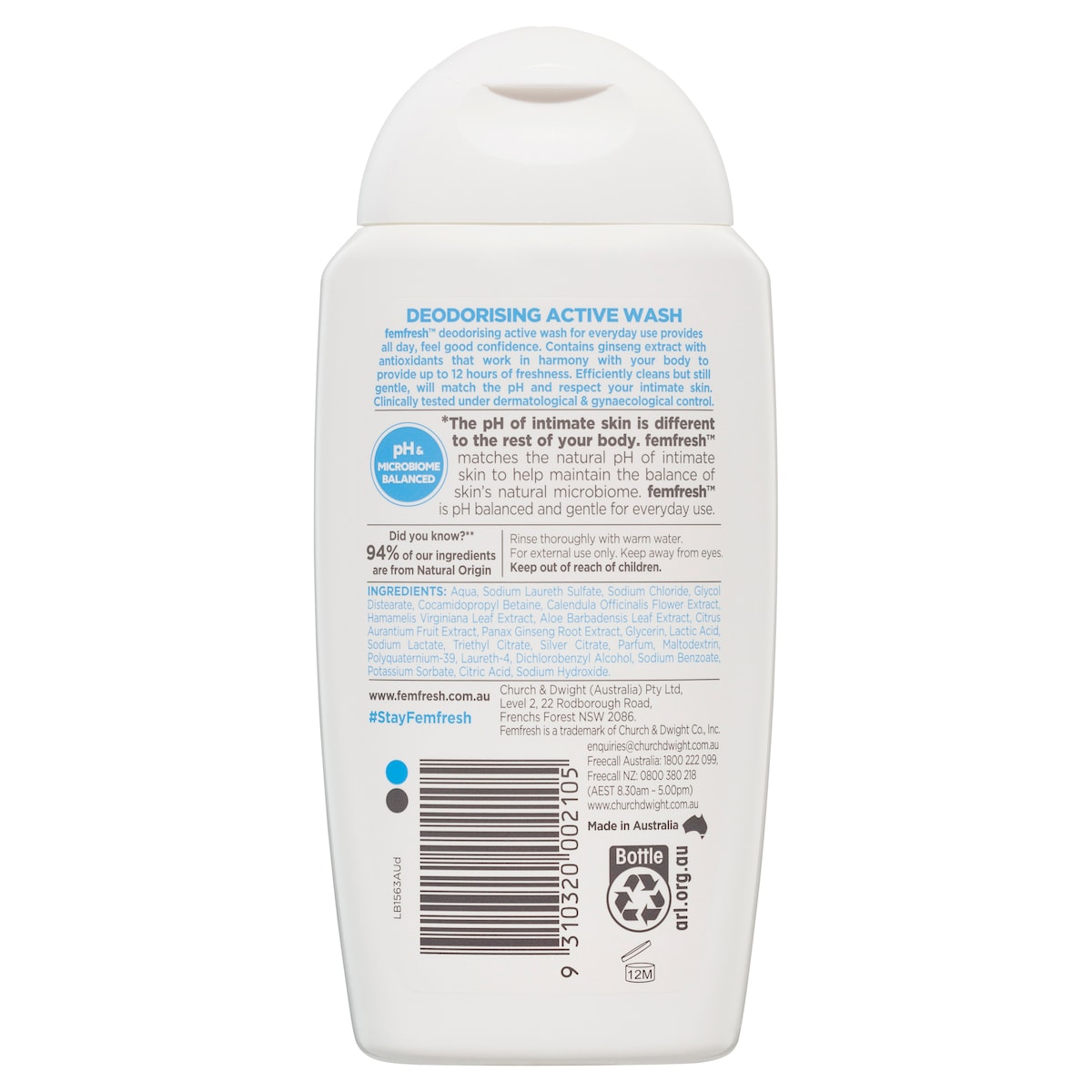 Femfresh Intimate Wash Deodorising 250Ml