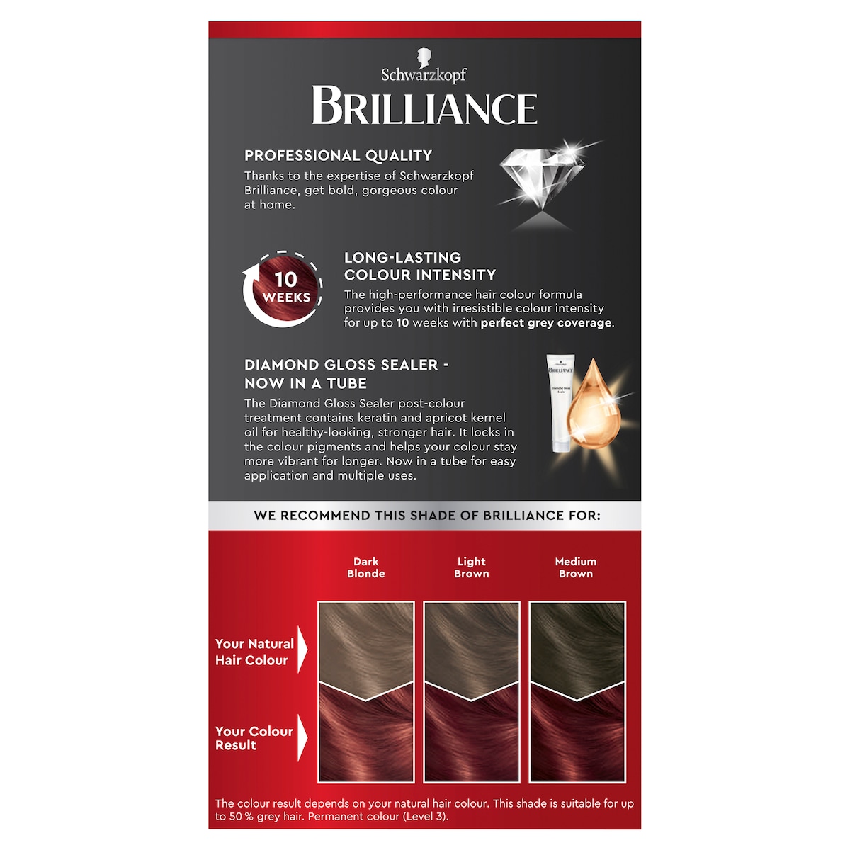 Schwarzkopf Brilliance Permanent Hair Colour 43 Red Passion