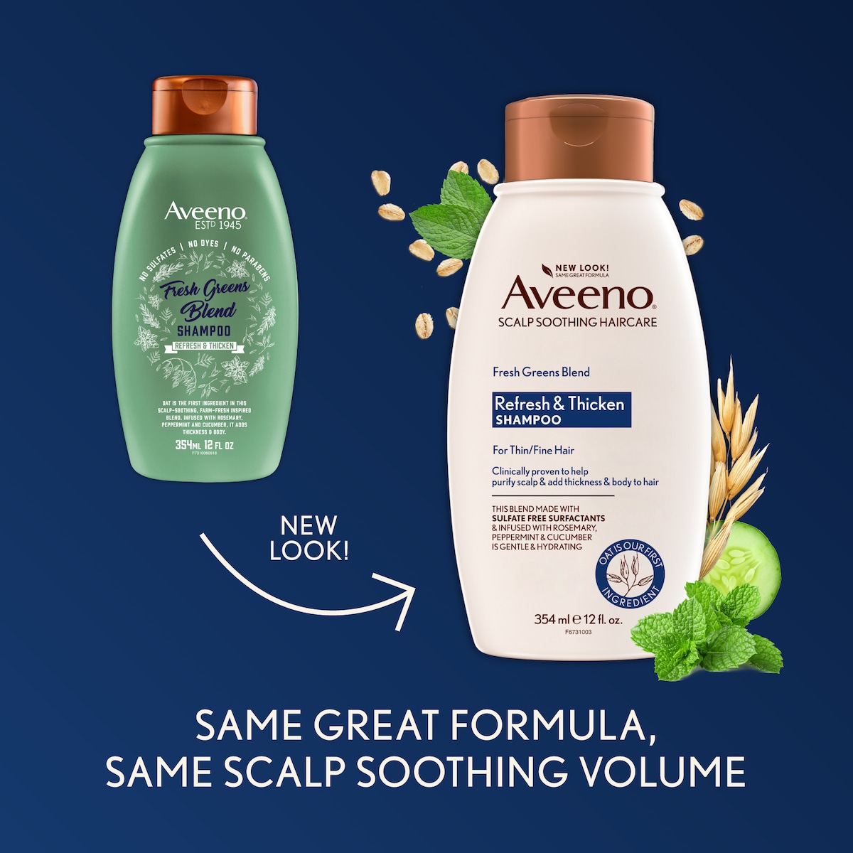 Aveeno Fresh Greens Shampoo 354Ml