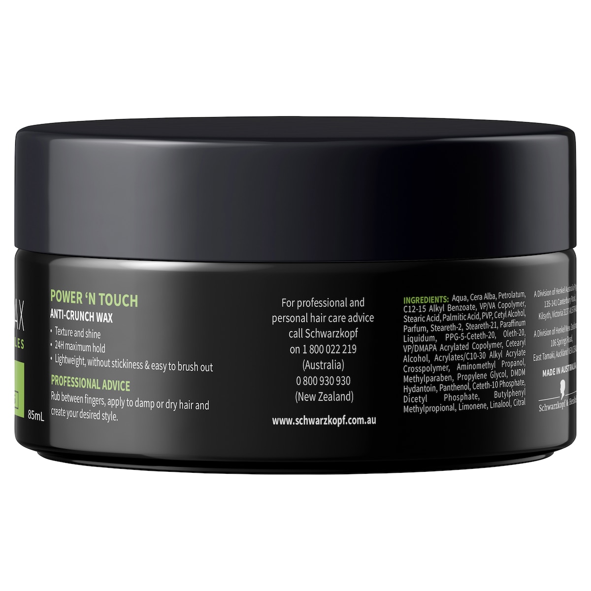 Schwarzkopf Extra Care Power N' Touch Anti-Crunch Wax 85Ml