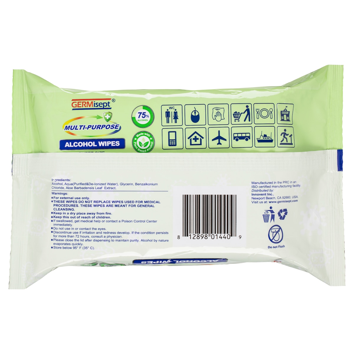 Germisept Multi-Purpose Alcohol Wipes 50 Pack