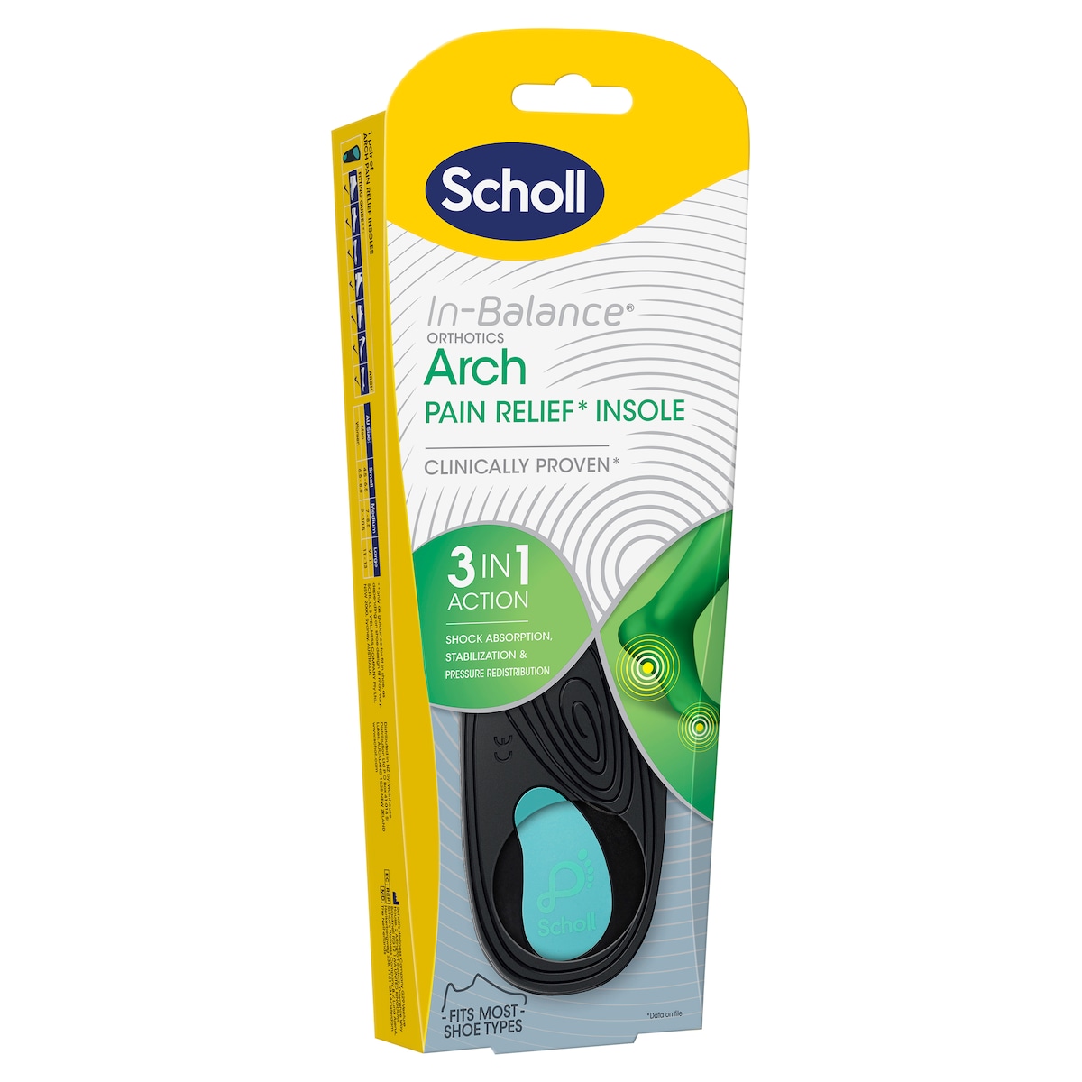 Scholl In-Balance Ball Of Foot & Arch Orthotic Insole Large