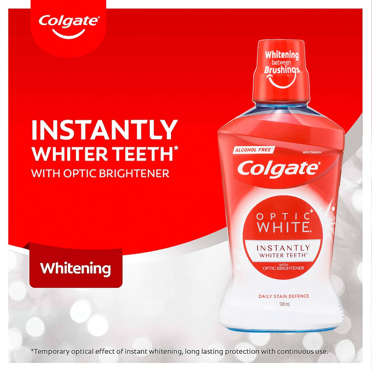 Colgate Optic White Teeth Whitening Mouthwash 500Ml