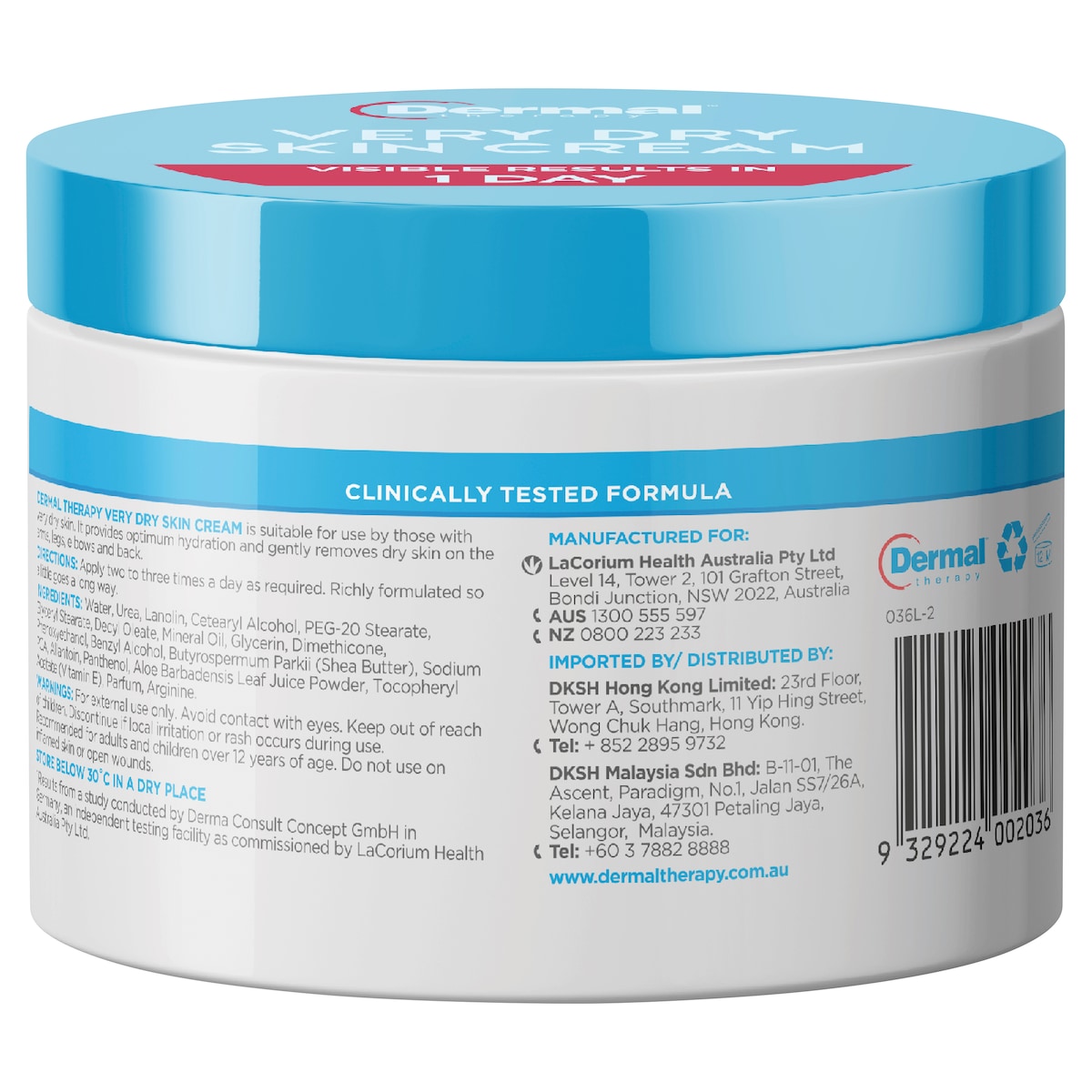 Dermal Therapy Very Dry Skin Cream 250G