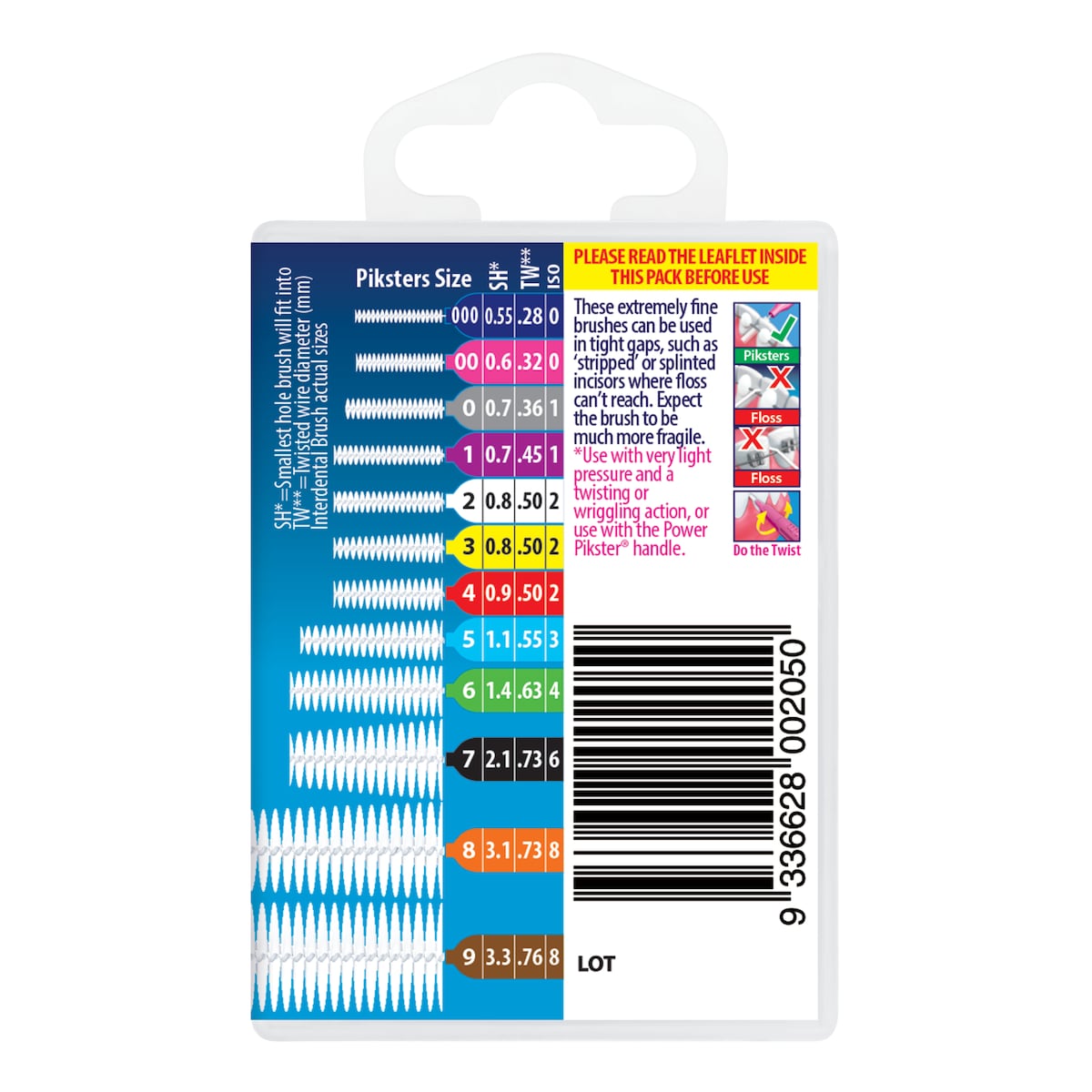 Piksters Interdental Brushes Size 00 Pink 40 Pack