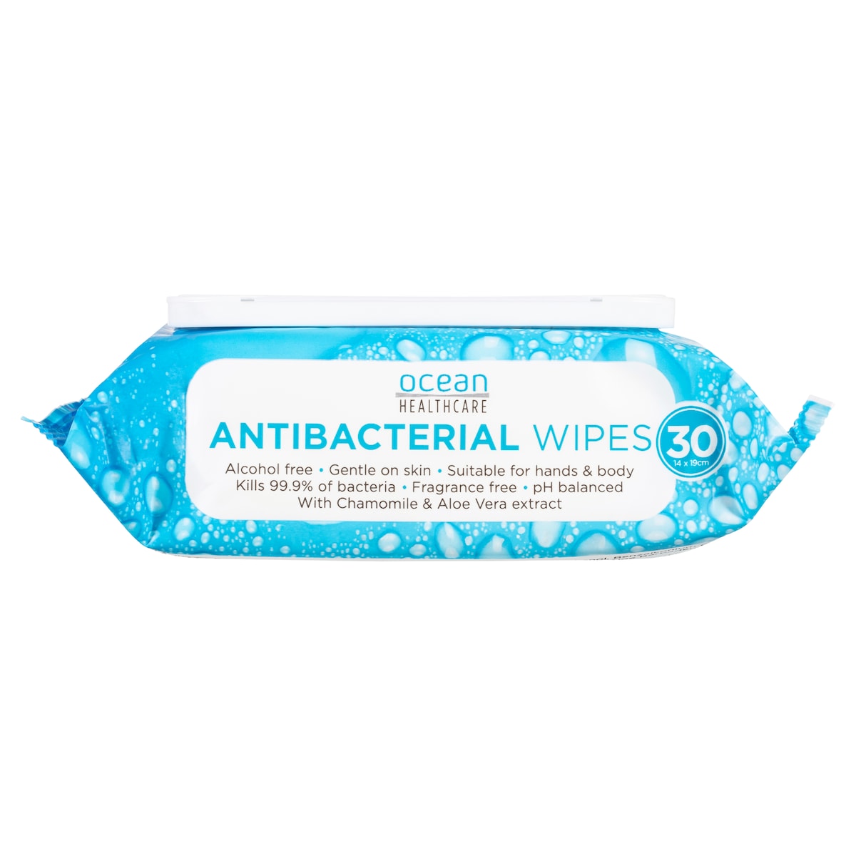 Ocean Antibacterial Hand & Body Wipes 30 Pack