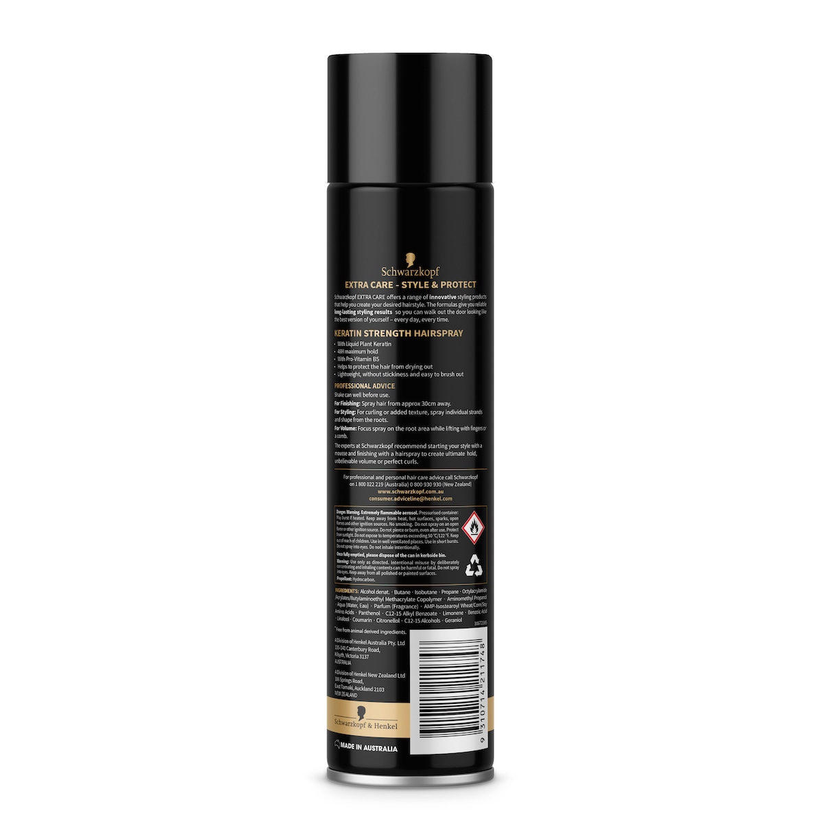 Schwarzkopf Extra Care Keratin Strength Hairspray 250G