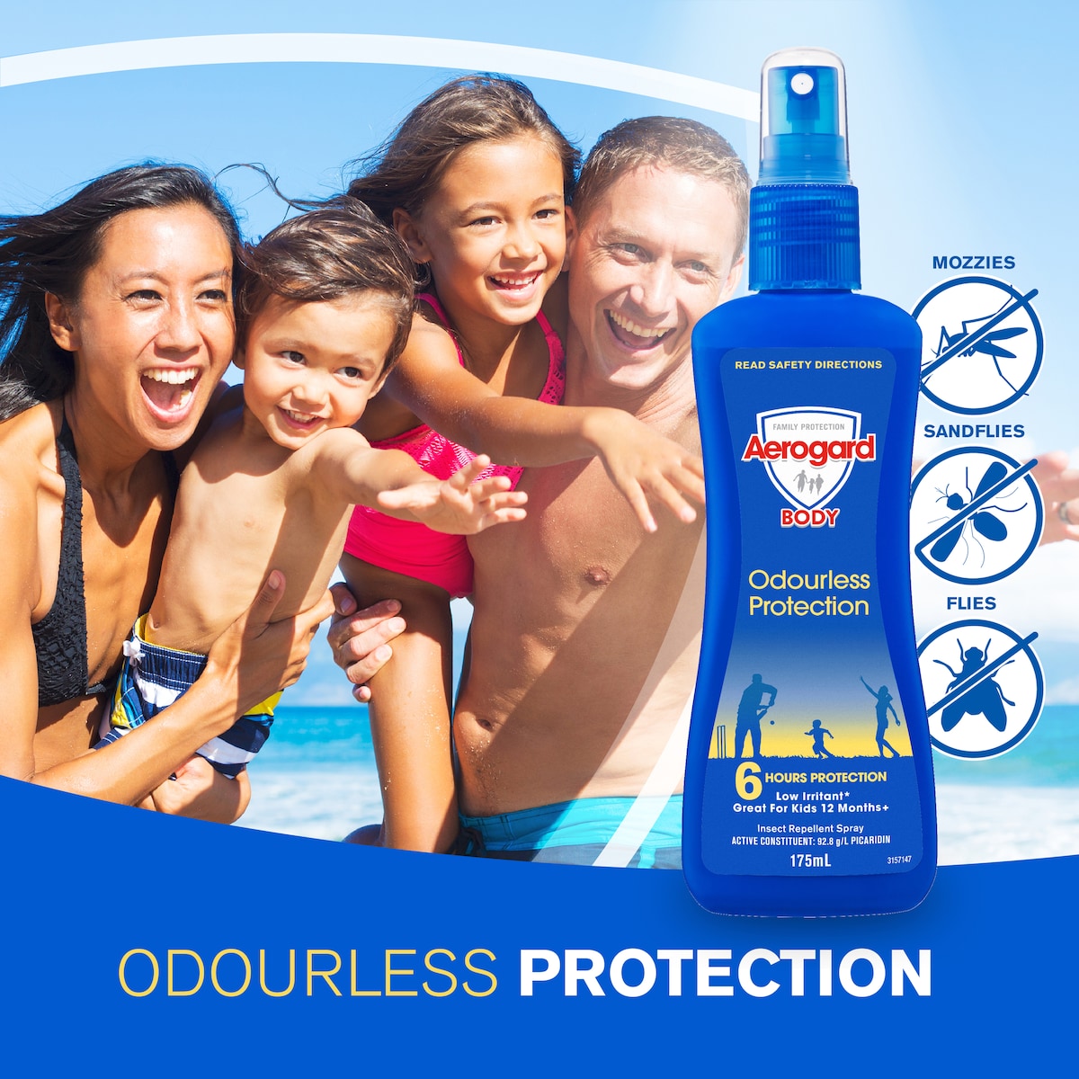 Aerogard Odourless Insect Repellent Pump Spray 175Ml