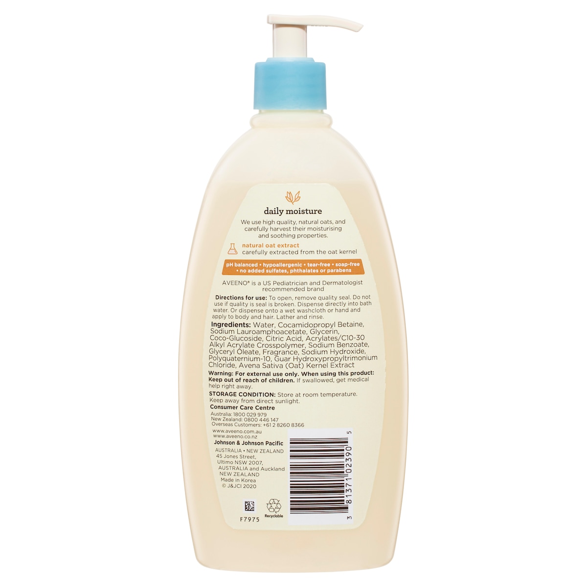 Aveeno Baby Wash & Shampoo Lightly Scented 532Ml