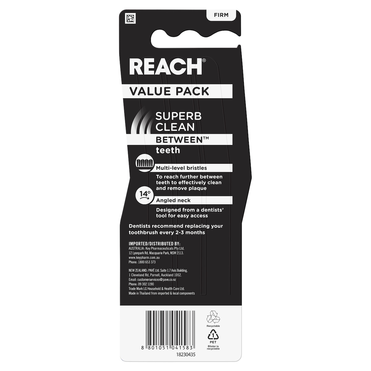 Reach Superb Clean Between Teeth Firm Toothbrush 3 Pack