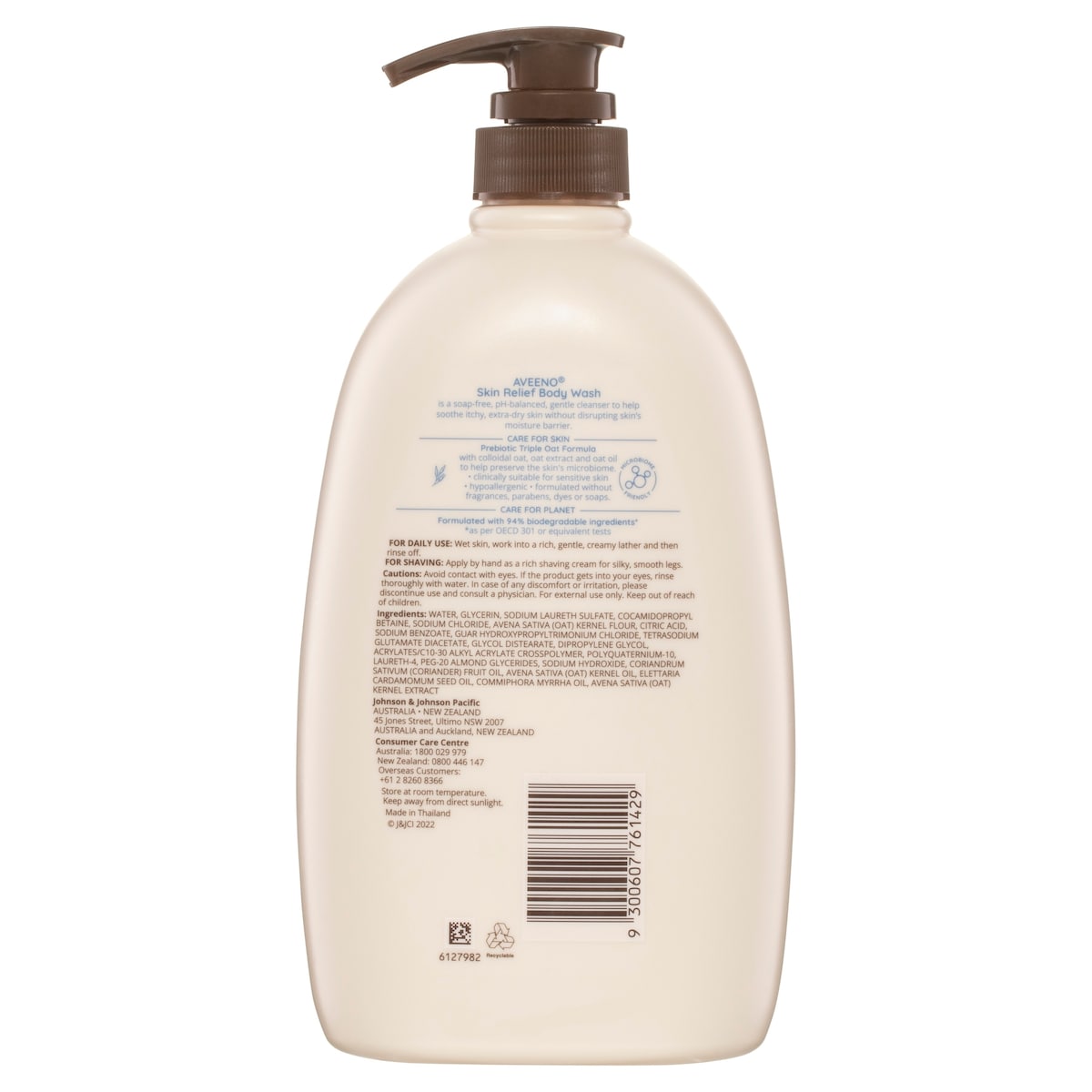 Aveeno Active Naturals Skin Relief Body Wash 1 Litre