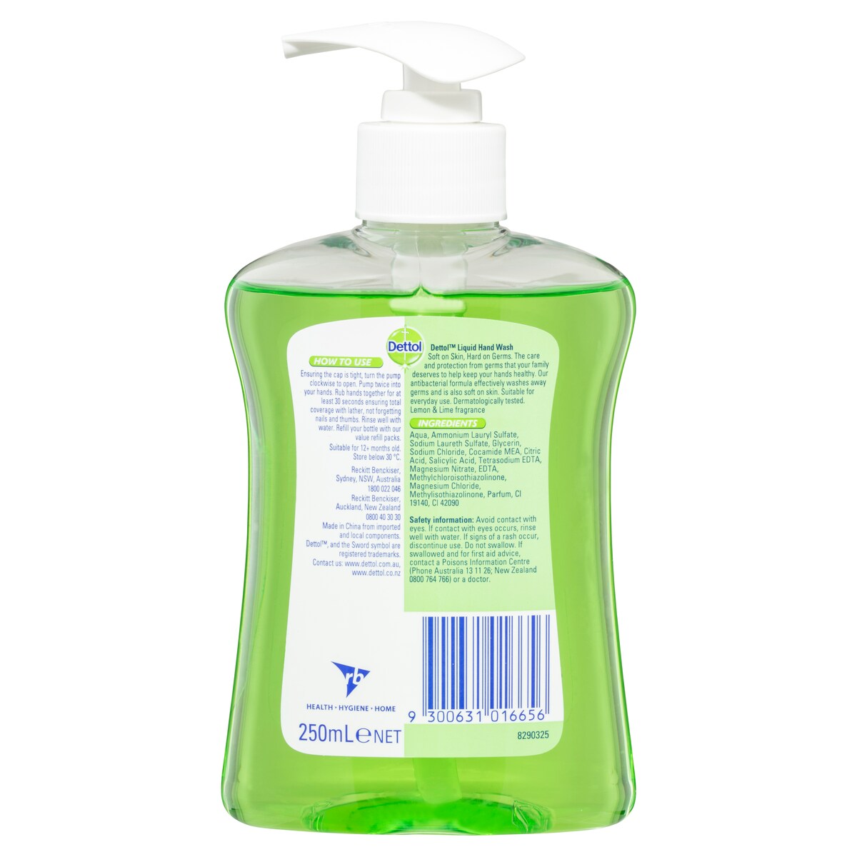 Dettol Hand Wash Lemon & Lime 250Ml