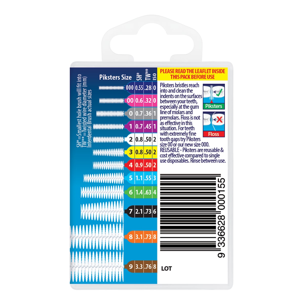 Piksters Interdental Brushes Size 5 Blue 40 Pack
