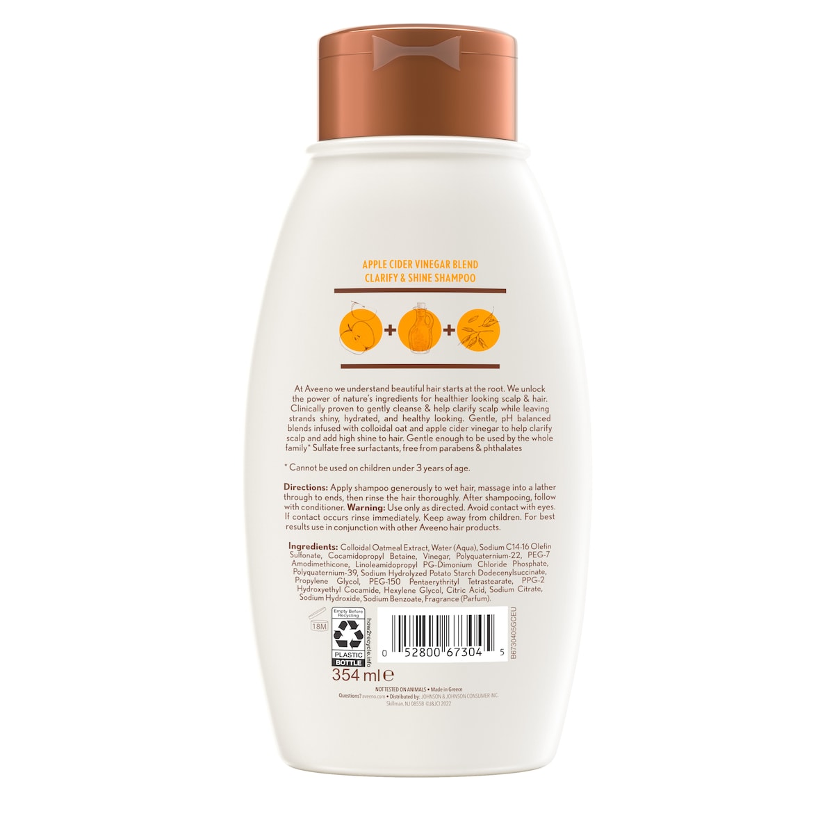 Aveeno Apple Cider Vinegar Shampoo 354Ml