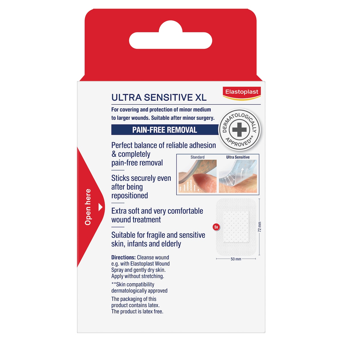 Elastoplast Ultra Sensitive Strips Xl 5 Pack