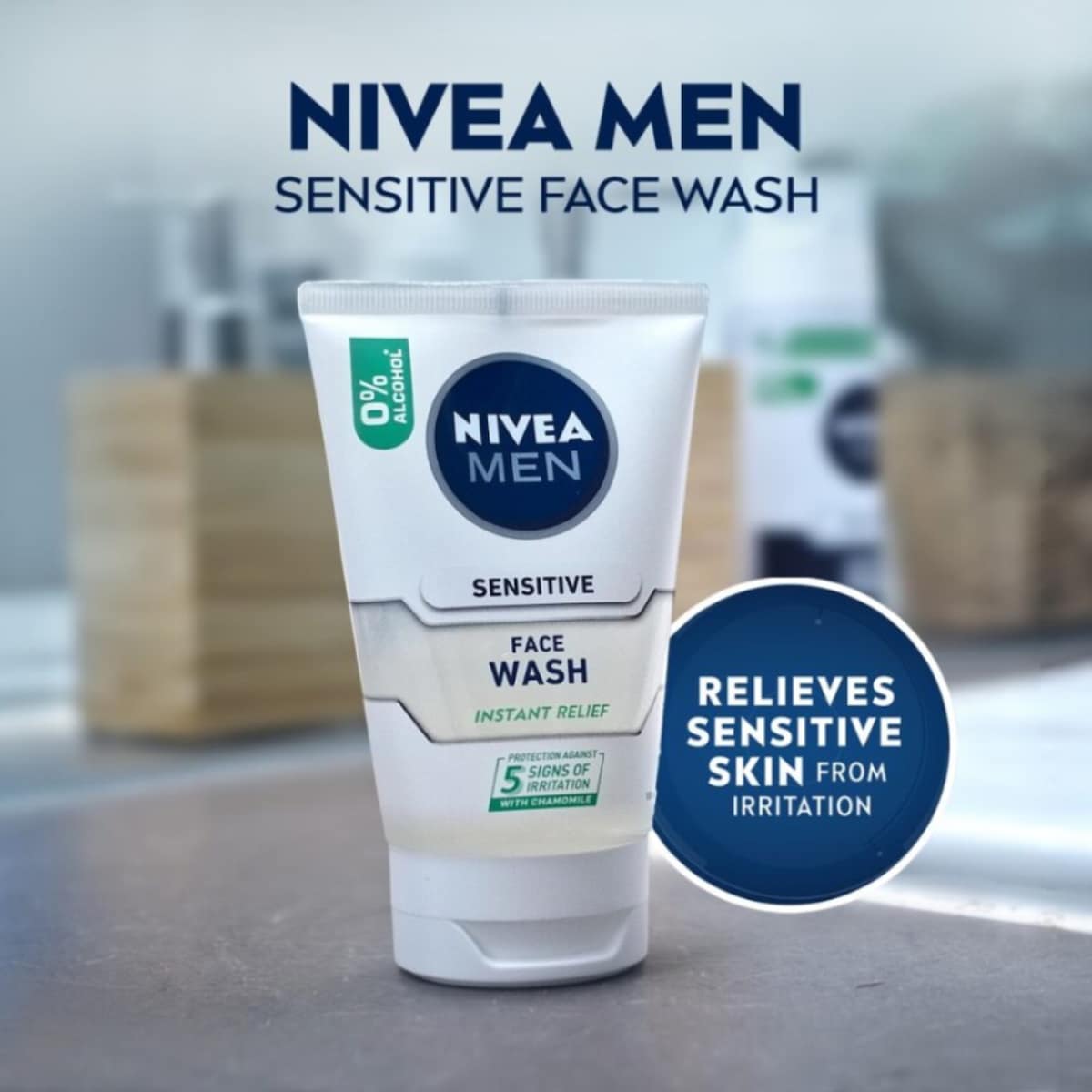 Nivea For Men Sensitive Face Wash 100Ml