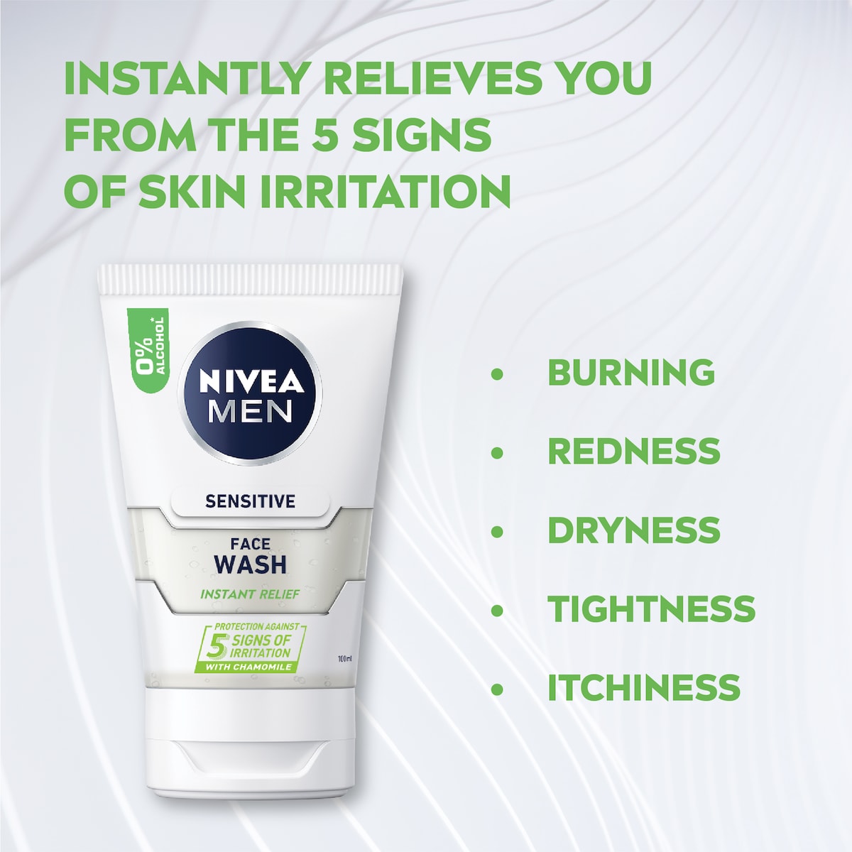 Nivea For Men Sensitive Face Wash 100Ml