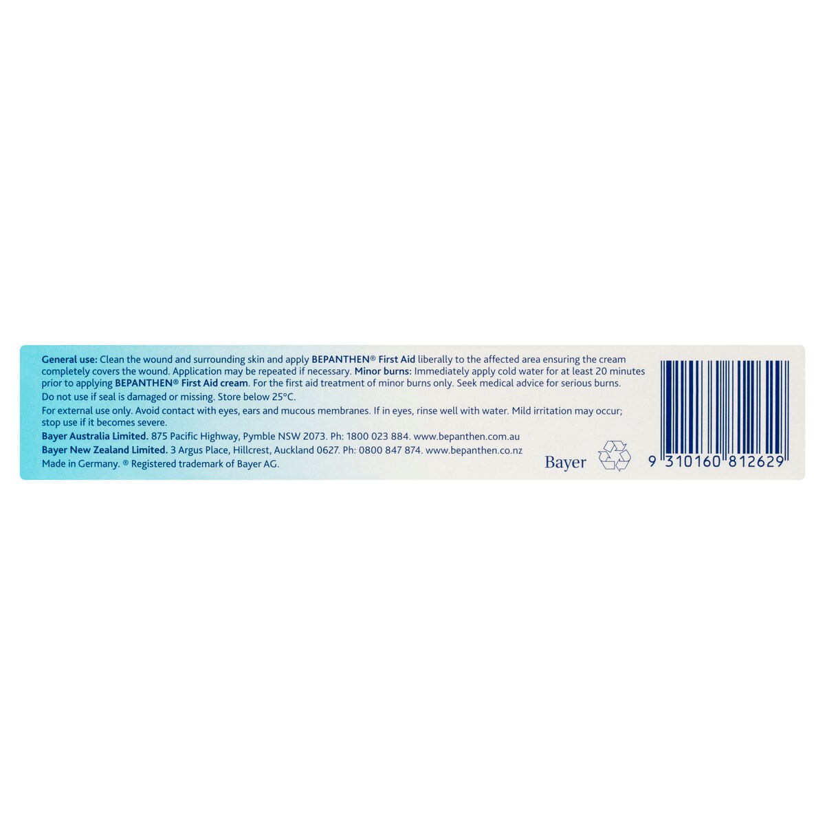 Bepanthen First Aid Antiseptic Cream 30G