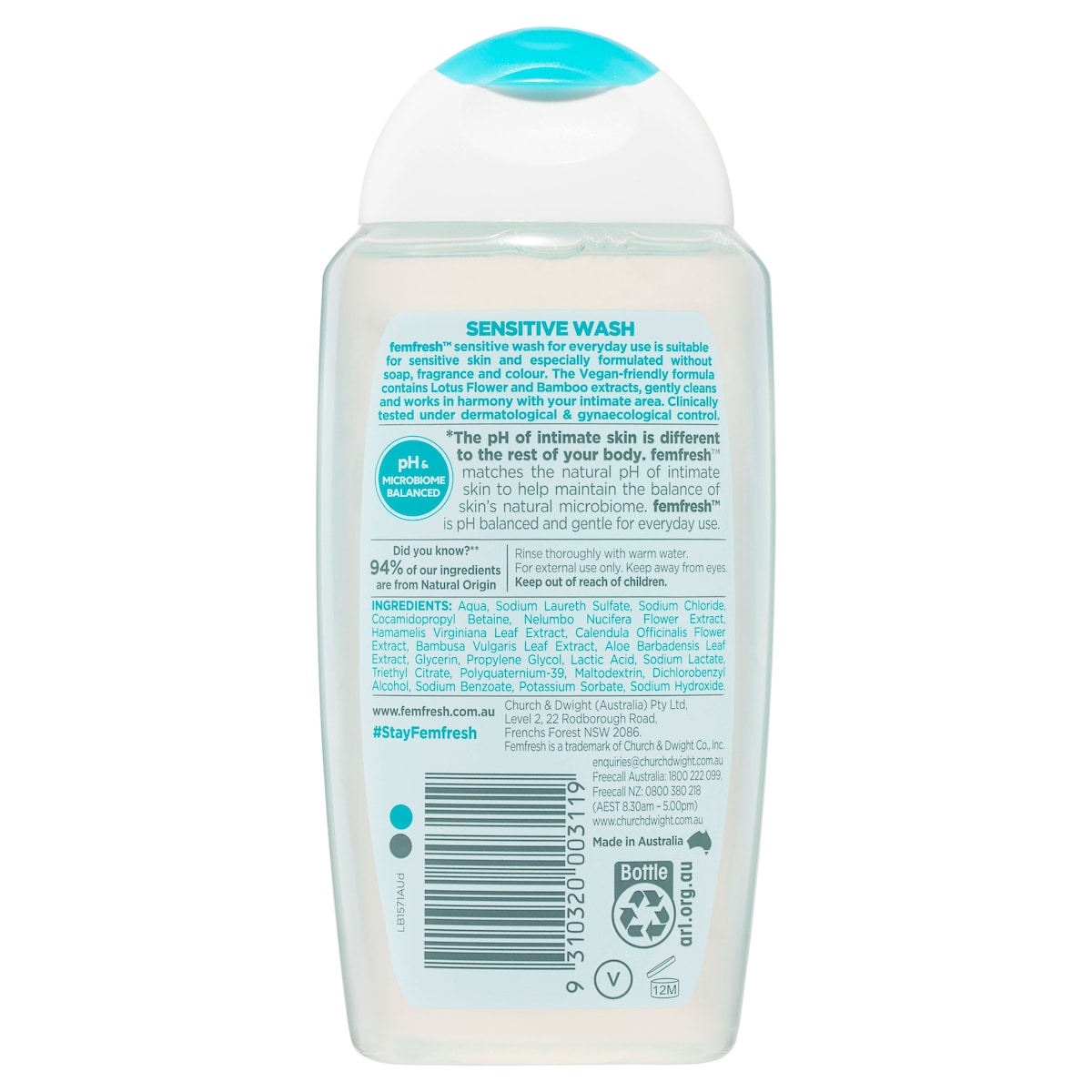 Femfresh Intimate Wash Sensitive 250Ml