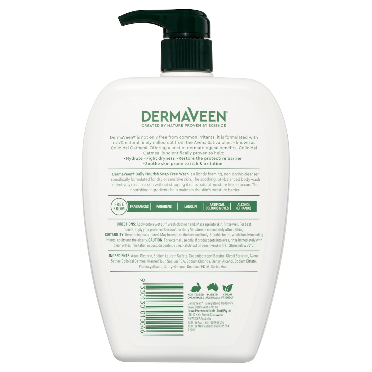 Dermaveen Daily Nourish Soap Free Wash 1 Litre