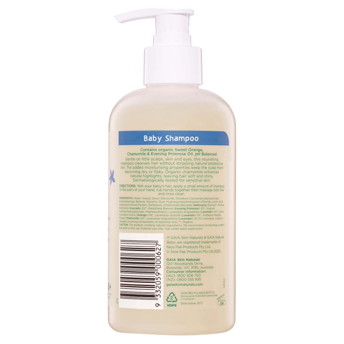 Gaia Natural Baby Shampoo 375Ml