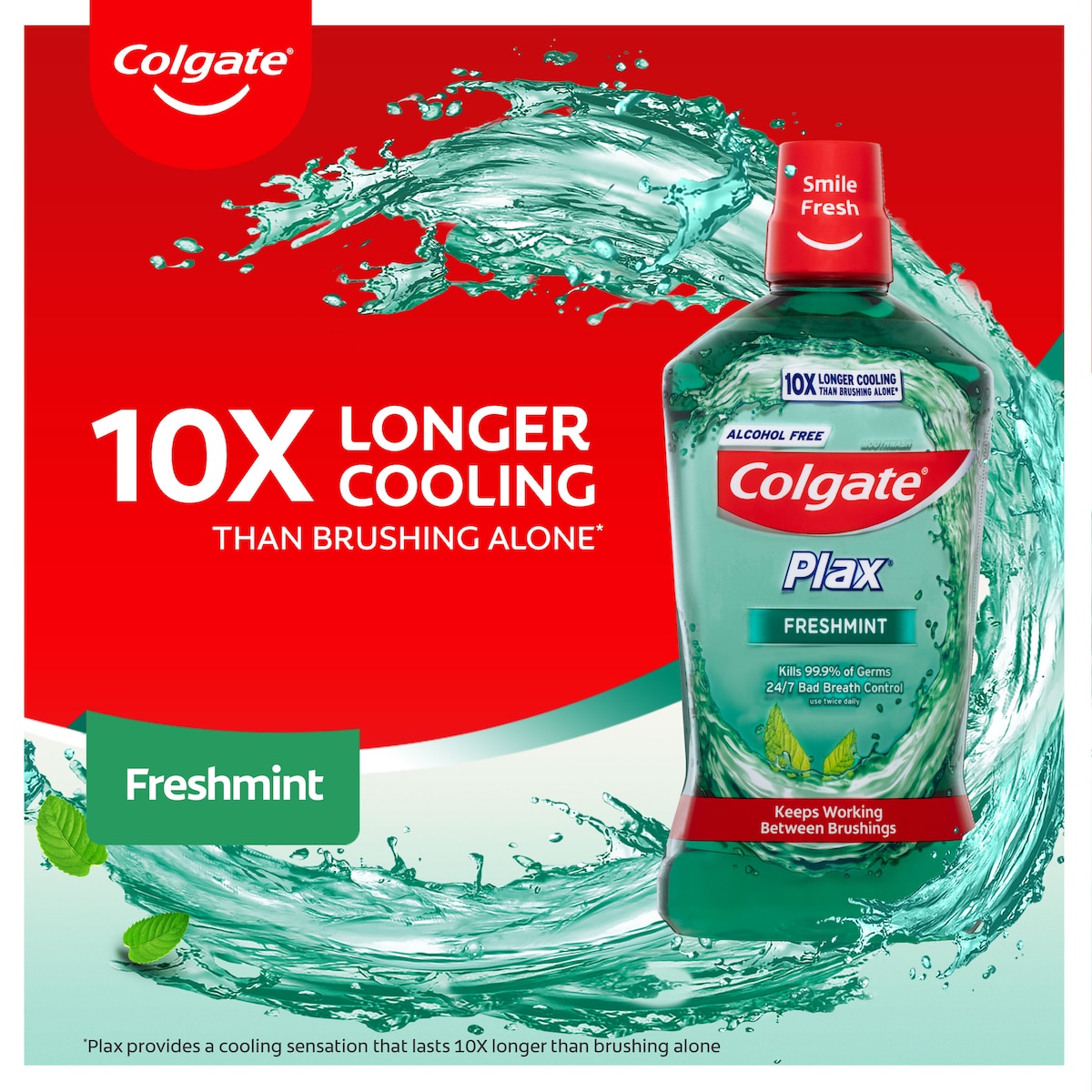 Colgate Plax Alcohol Free Mouthwash Freshmint 500Ml