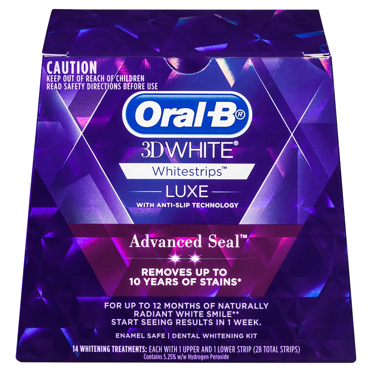 Oral B 3D White Luxe Whitening Treatments Advanced Seal 14 Pack