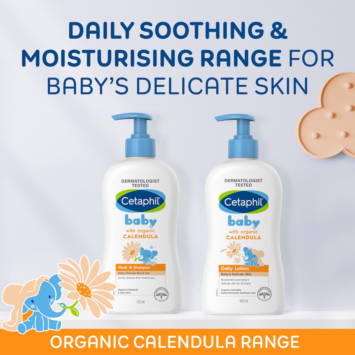 Cetaphil Baby Calendula Wash & Shampoo 400Ml