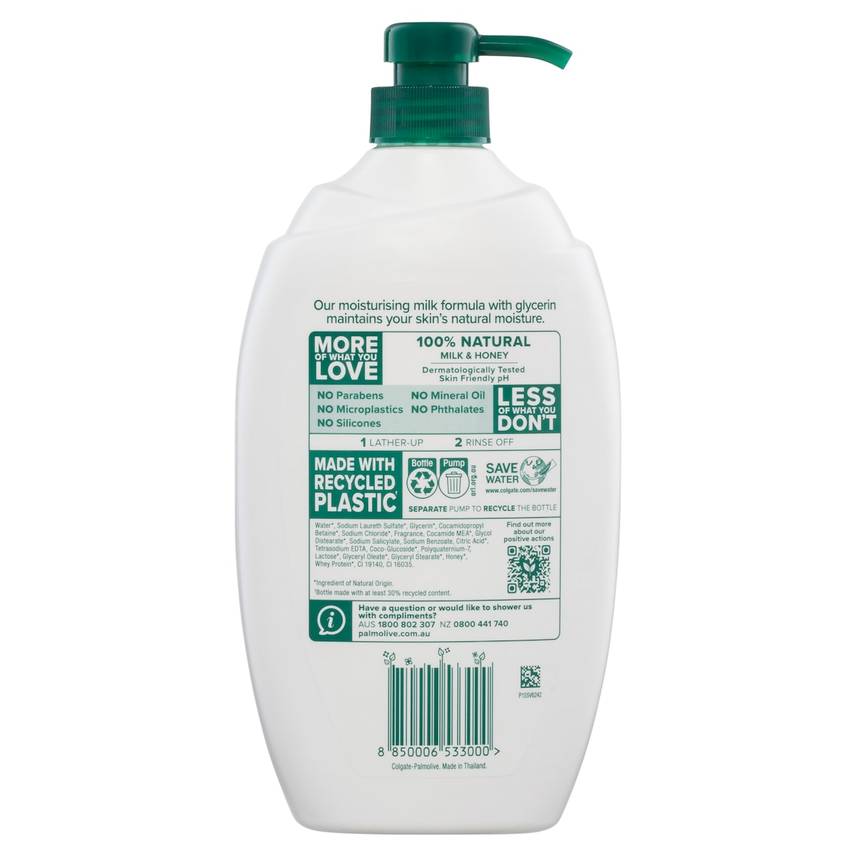 Palmolive Milk & Honey Body Wash 1 Litre