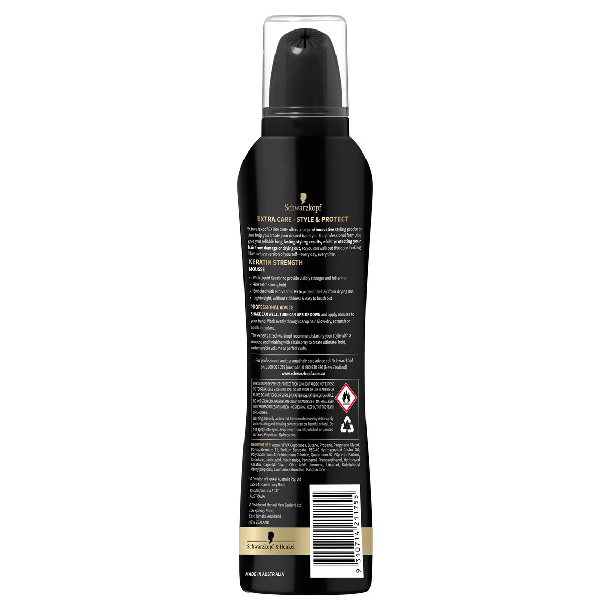 Schwarzkopf Extra Care Keratin Strength Mousse 150G