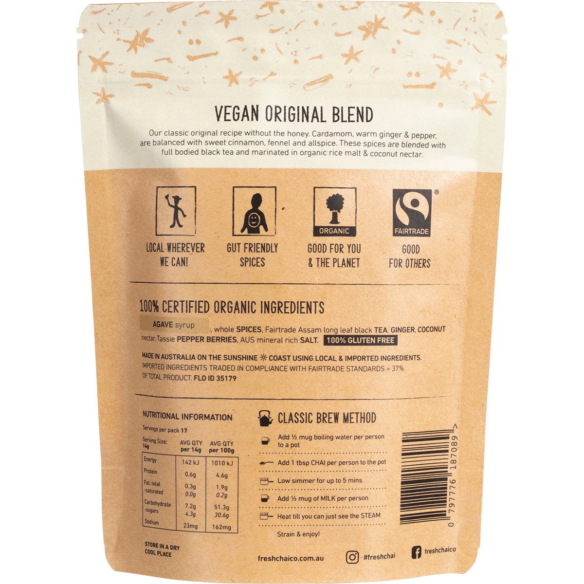 The Fresh Chai Co Vegan Original Blend 250G