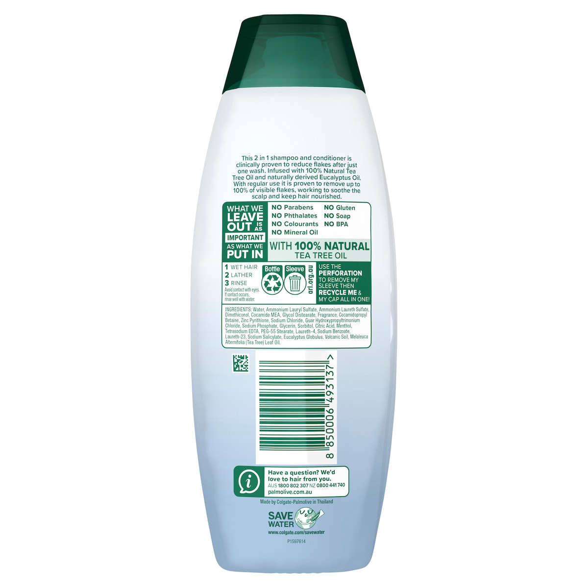 Palmolive Anti-Dandruff 2 In 1 Shampoo & Conditioner 350Ml