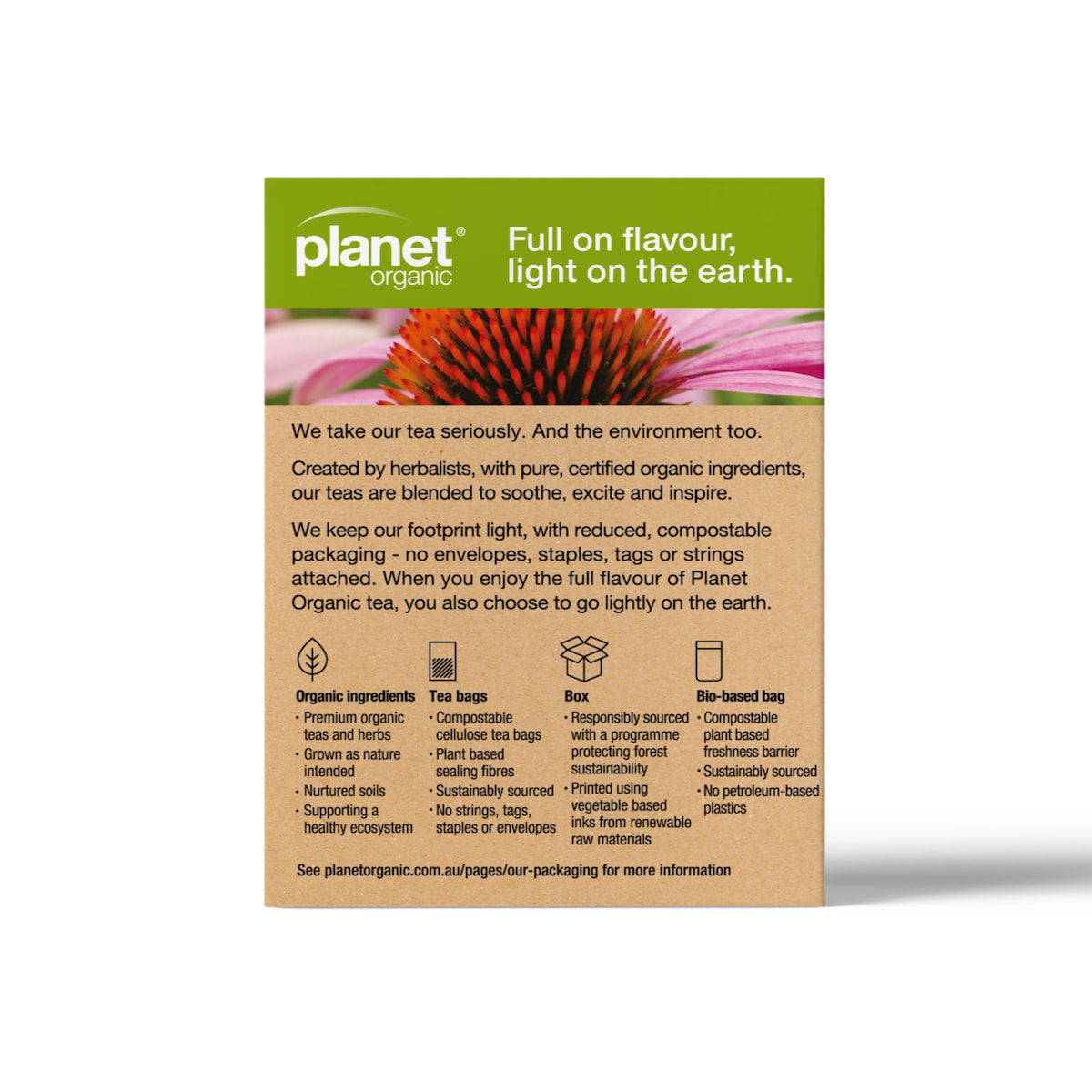 Planet Organic Echinacea Plus Tea 25 Tea Bags