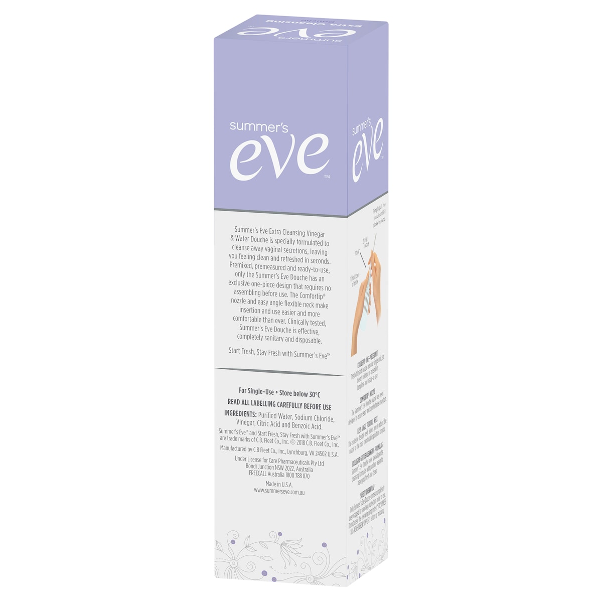 Summers Eve Extra Cleansing Douche With Vinegar & Water 133Ml