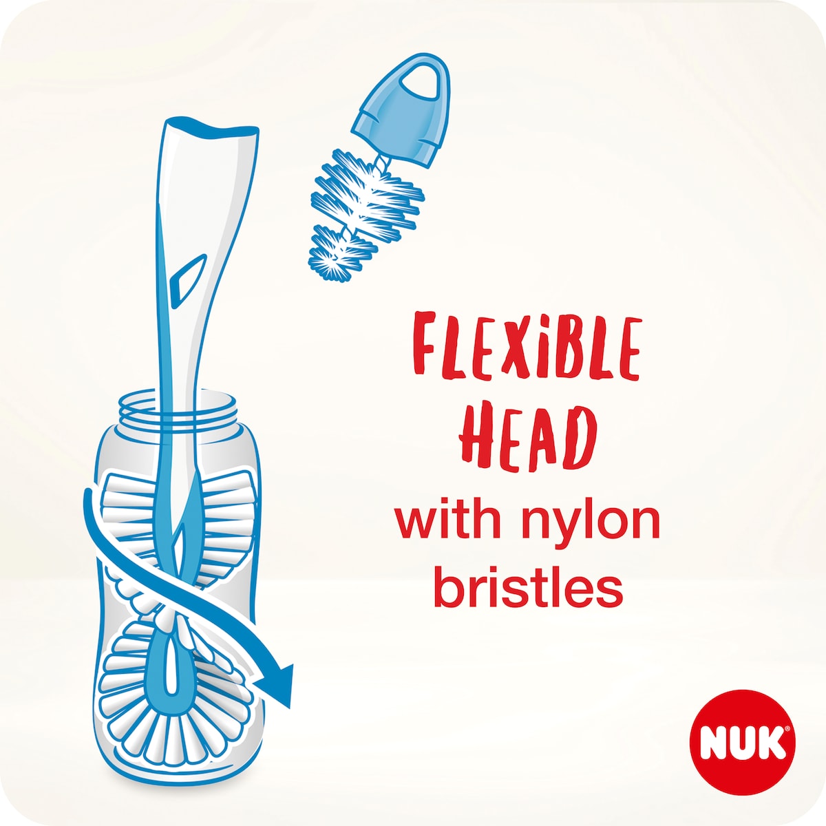 Nuk Bottle And Soother Cleaning Brush