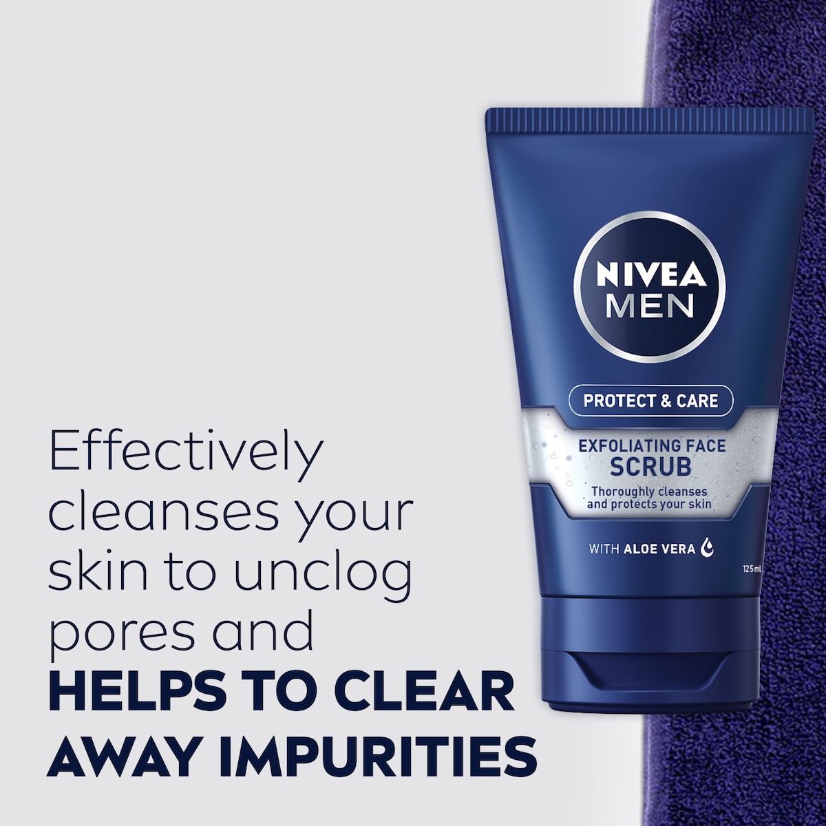 Nivea For Men Protect & Care Exfoliating Face Scrub 125Ml