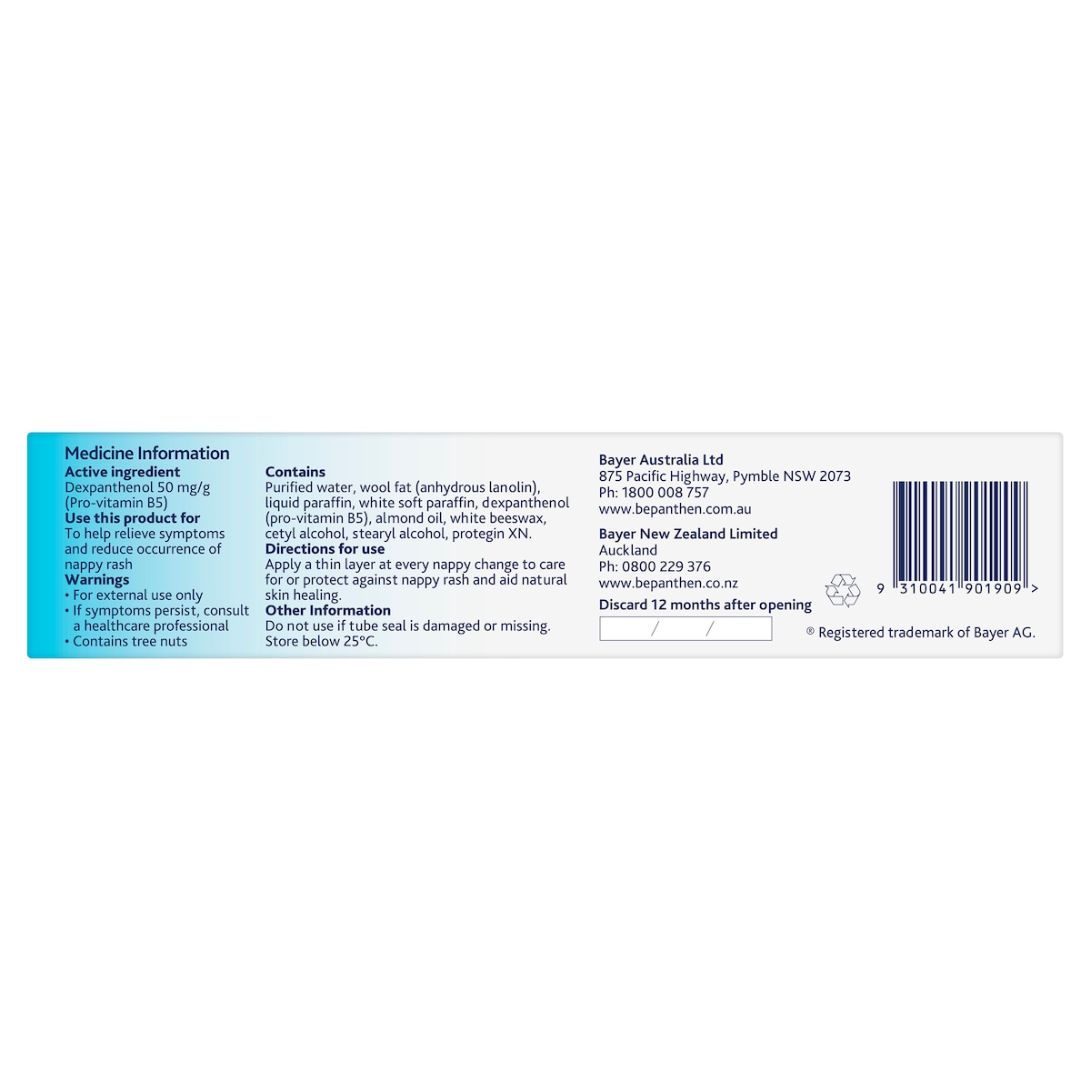 Bepanthen Nappy Rash Ointment 100G