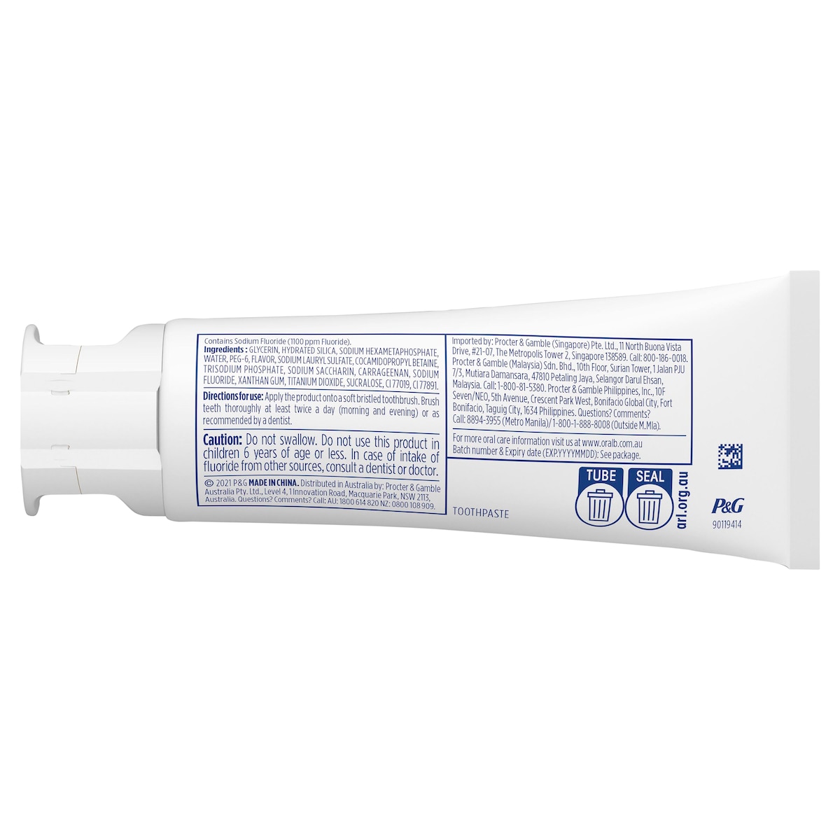 Oral B Toothpaste 3D White Luxe Glamorous White Paste 95G