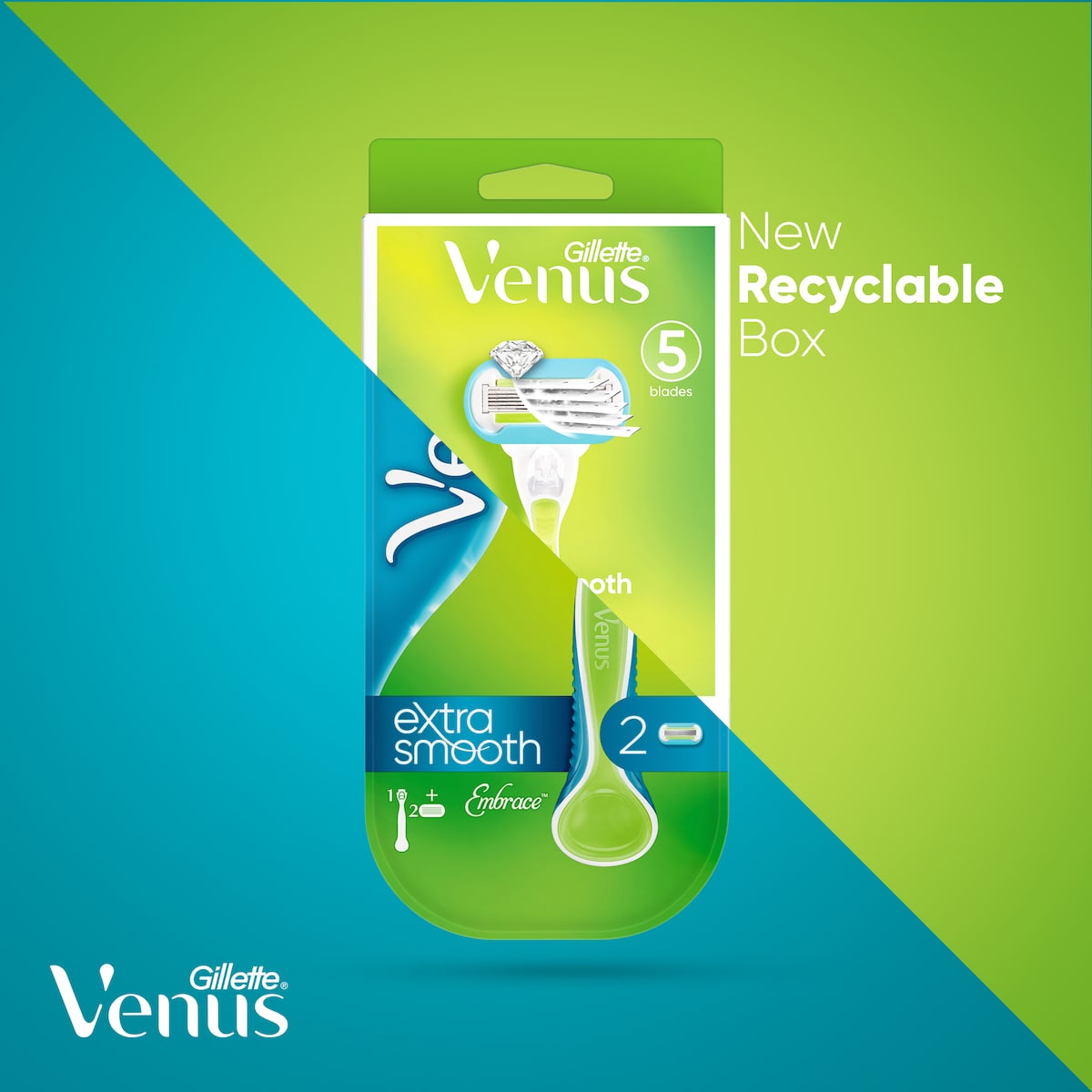 Gillette Venus Extra Smooth Razor Replacement Cartridges 4 Pack