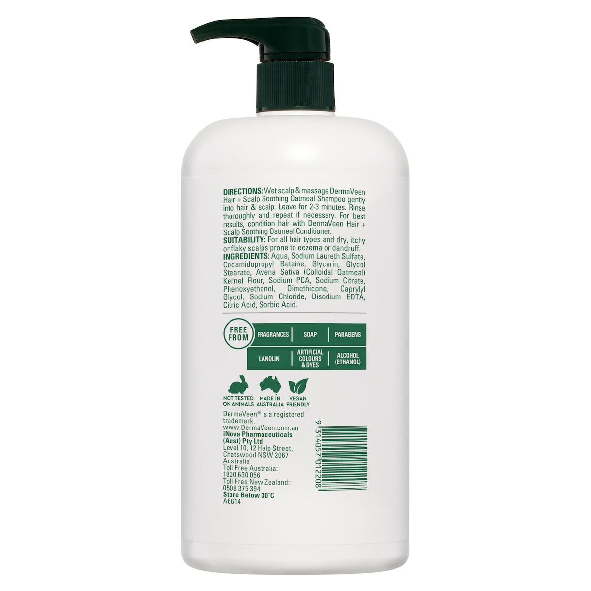 Dermaveen Oatmeal Shampoo 1 Litre