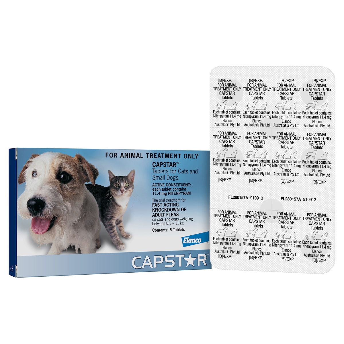 Capstar Cats & Small Dogs Up To 11Kg 6 Tablets